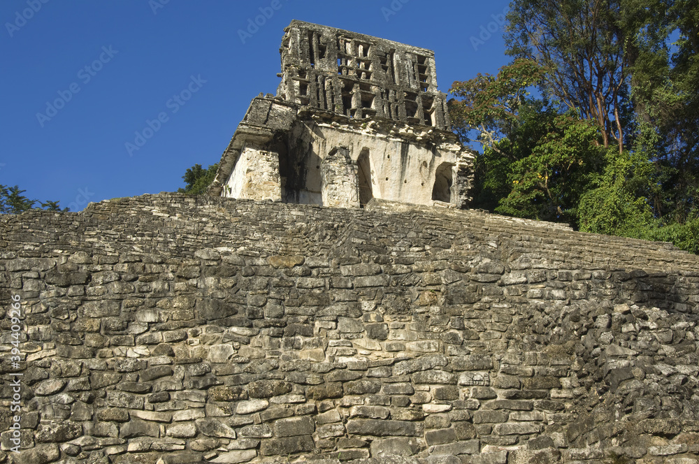 Templo de la Cruz ; Temple of the Cross, Palenque, Yucatan, Mexico, UNESCO World Heritage Site