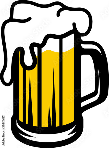 Vector illustration of the beer mug