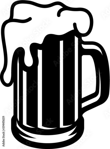 Vector illustration of the beer mug
