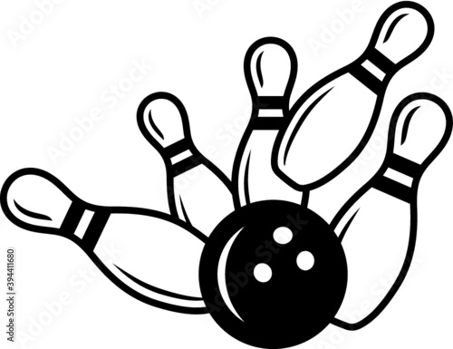 Vector illustration of the bowling