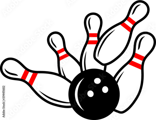 Vector illustration of the bowling