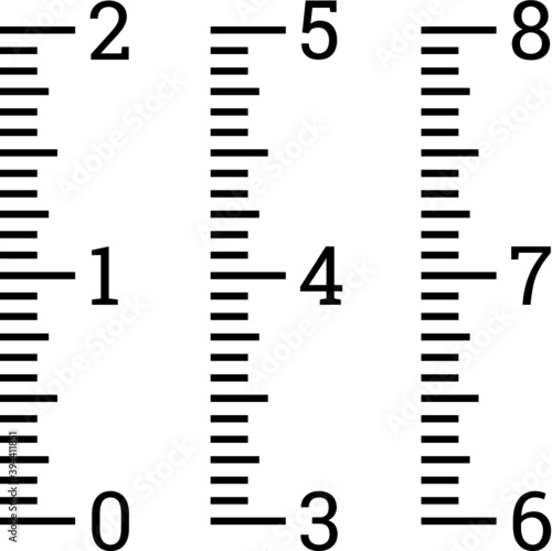 Vector illustration of the kids growing scale