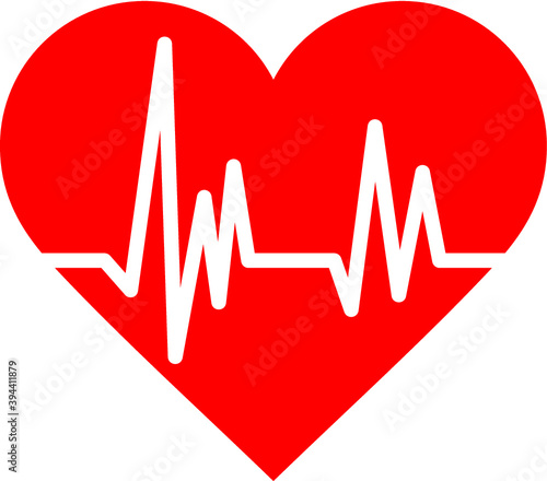 Vector illustration of the heart beat