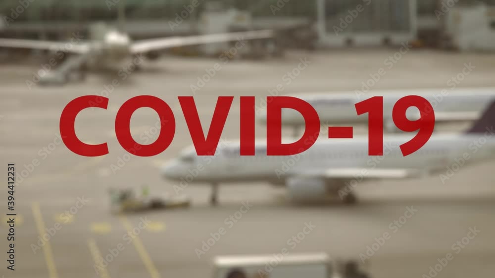 Aircraft at international airport in the era of covid 19 virus. 2020, year where the pandemic started. High quality 4k footage Aircraft at international airport in the era of covid 19 virus. 2020, year where the pandemic started. High quality 4k footage