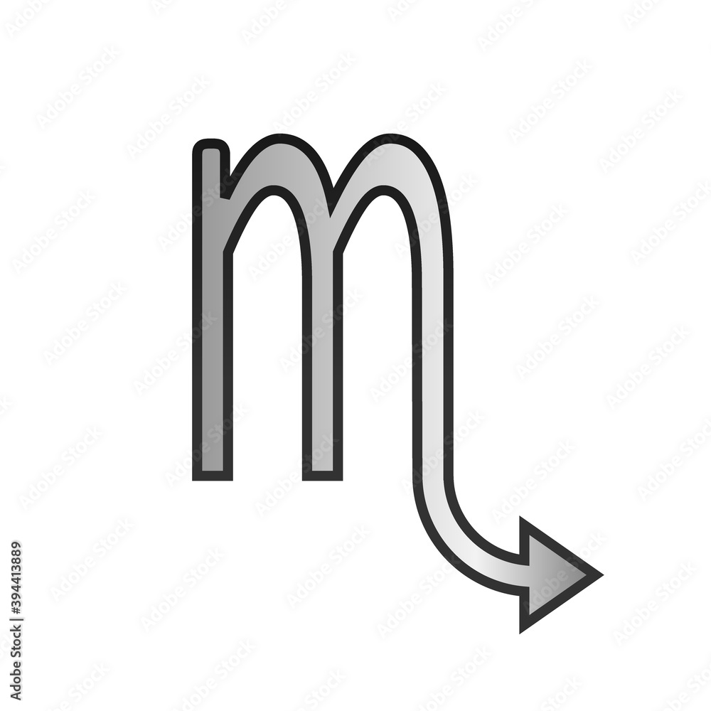 Scorpio symbol on white. Scorpio symbol on white.