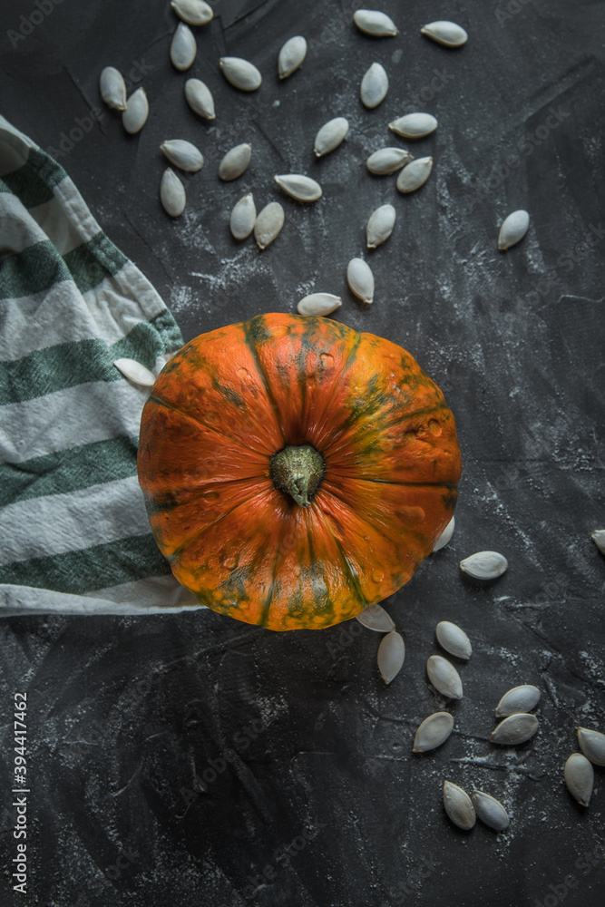 Obraz premium pumpkin on a stone table