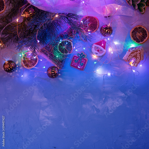 Christmas holiday blue conc...