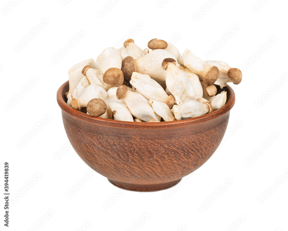 Eringi mushrooms in bowl Eringi mushrooms in bowl