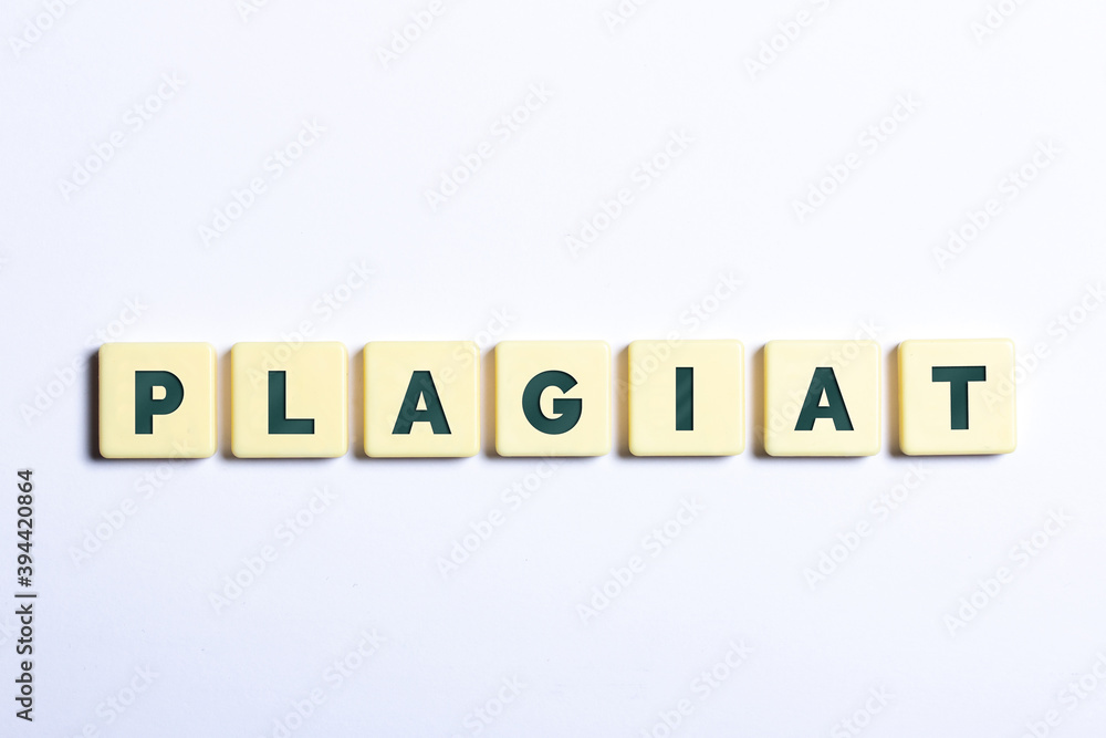 Plagiat auf weißem Hintergrund Plagiat auf weißem Hintergrund