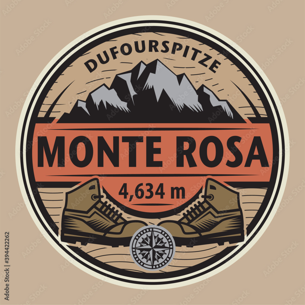 Obraz premium Dufourspitze is the highest peak of Monte Rosa