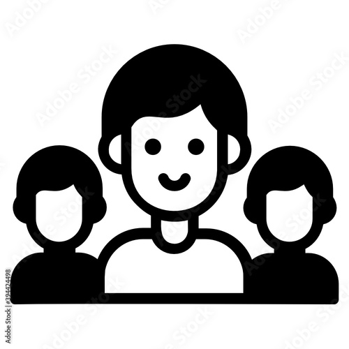 
An icon design of customers, solid design vector 
