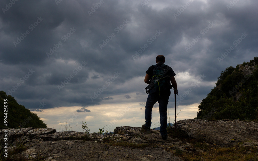 hiker in the gorges of Quirino in Molise oasis wwf