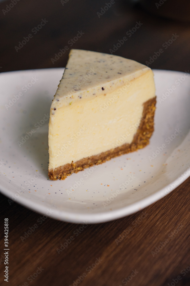 piece of cheesecake delicious holiday statement. High quality photo piece of cheesecake delicious holiday statement. High quality photo