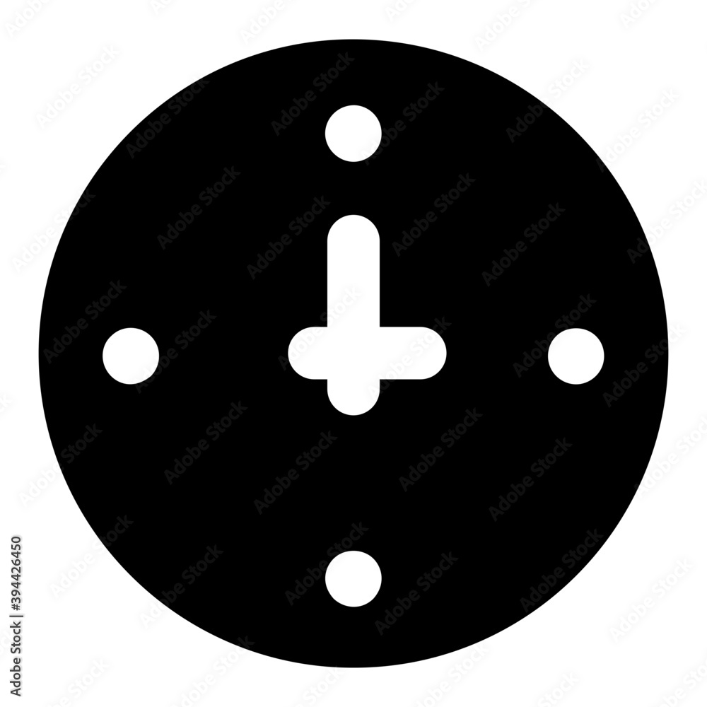 Wall clock, glyph icon of clock mounted on wall
Wall clock, glyph icon of clock mounted on wall