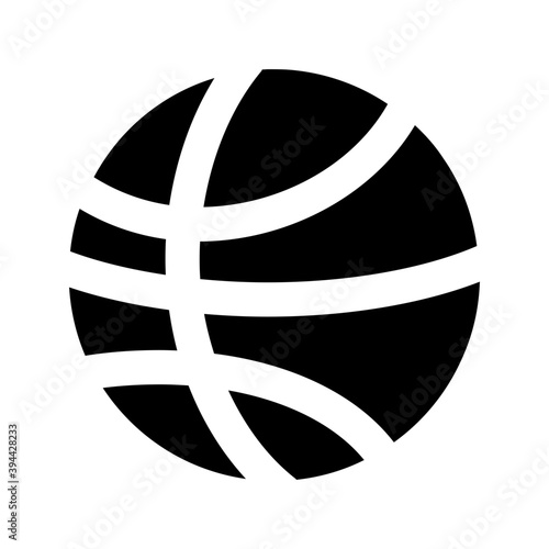 Filled vector of basketball, outdoor sports in editable style 