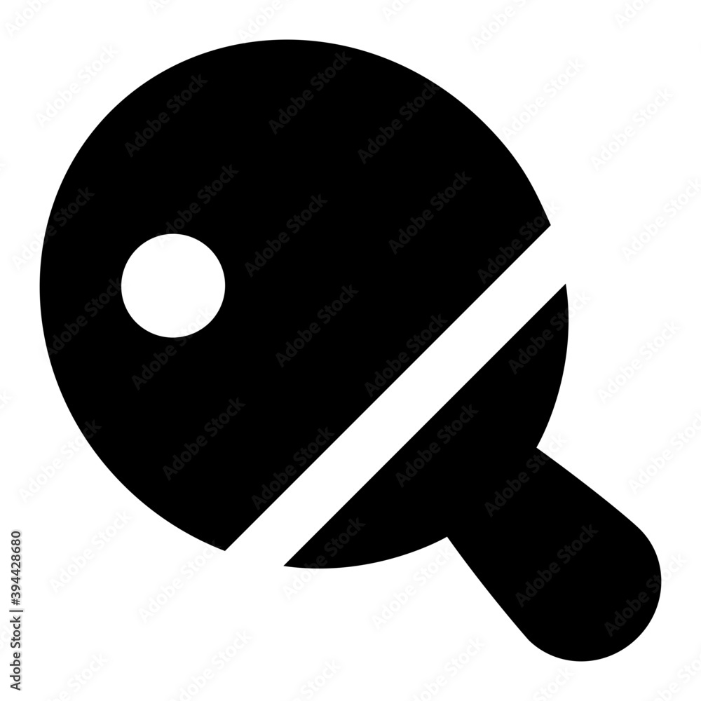 Table tennis racket icon in solid design.
Table tennis racket icon in solid design.