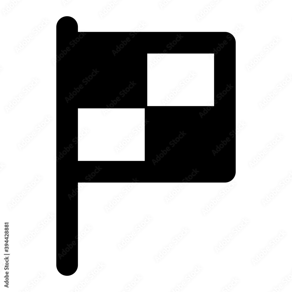 Waving flag, modern glyph style
Waving flag, modern glyph style