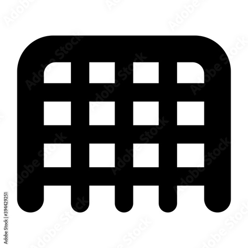 
An icon design of football net, olympic sports arena 

