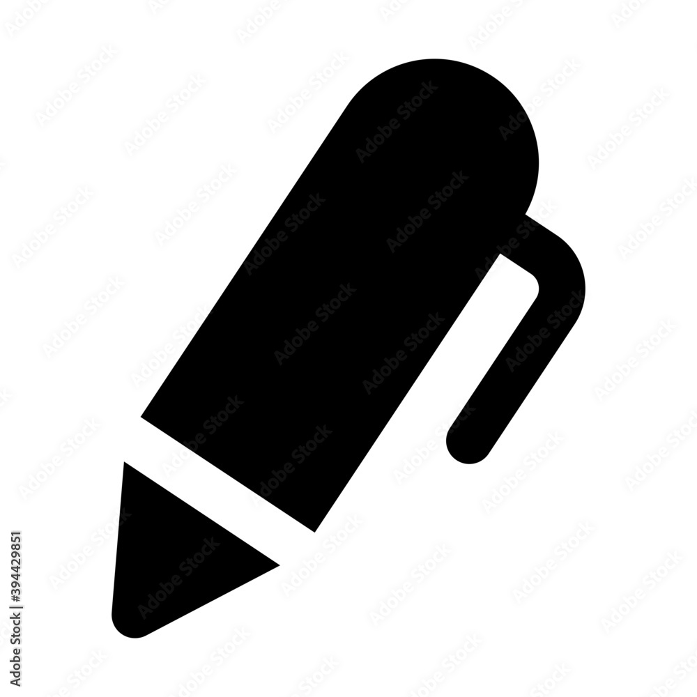 
Icon of ballpoint in modern filled style 
