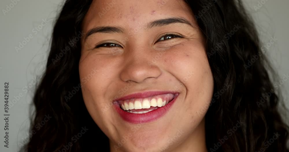 Happy hispanic girl smiling. Teen latina young woman smile. Real people series Happy hispanic girl smiling. Teen latina young woman smile. Real people series