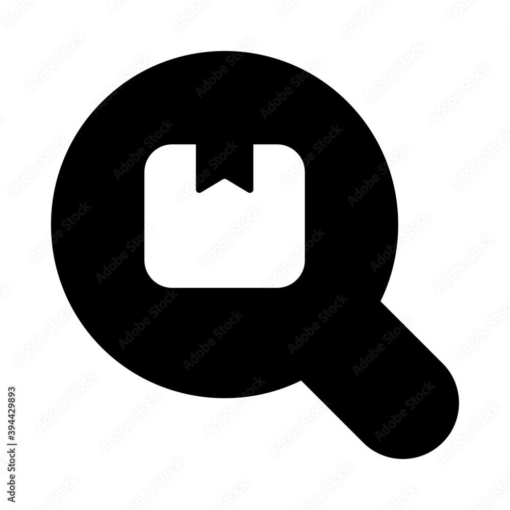 Logistic examining, solid icon of parcel tracking
Logistic examining, solid icon of parcel tracking
