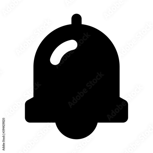 
Glyph vector of bell, notification bell 
