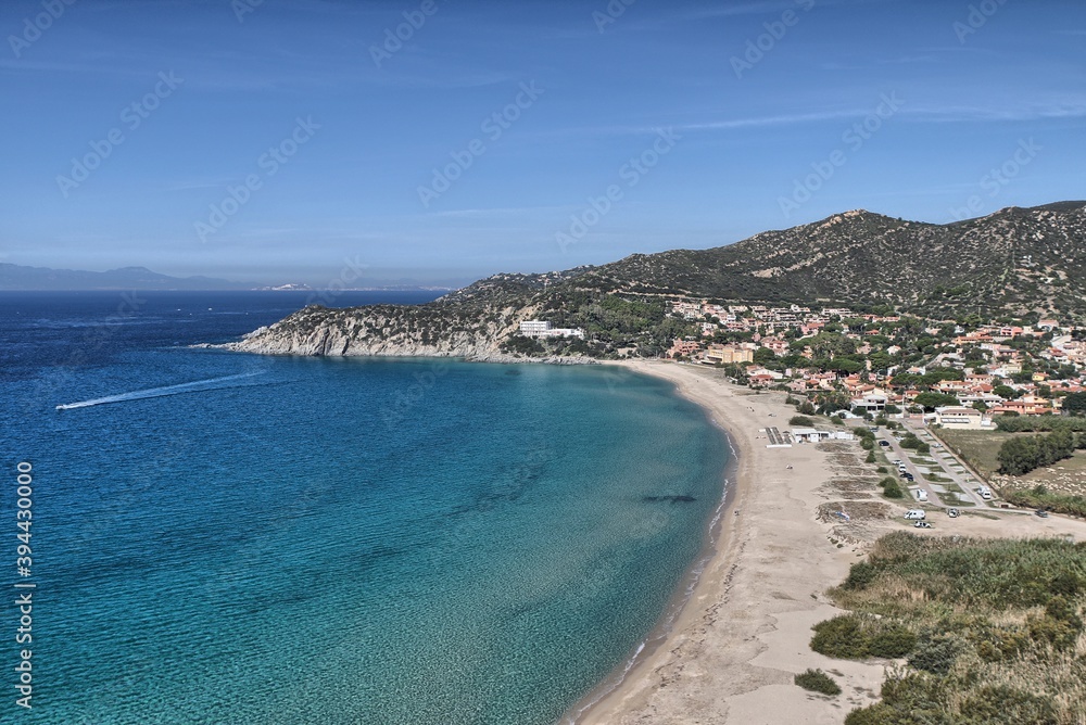 Solanas beach in Sardinia, Italy