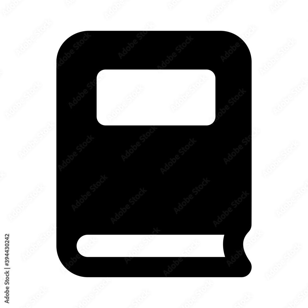 Educational book vector, solid icon of study book
Educational book vector, solid icon of study book