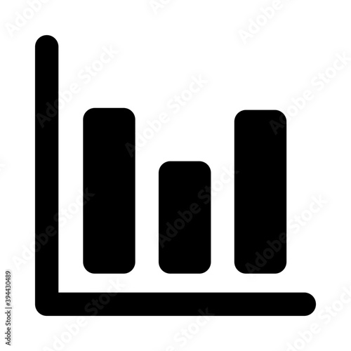 
Bar graph vector, frequency graph in modern filled style 
