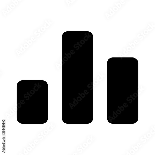 A filled design of bar chart icon, data analytics vector 