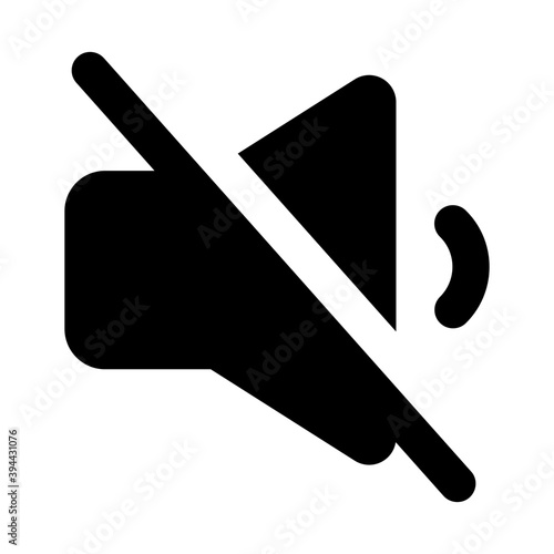
Volume speaker with slash sign, mute icon

