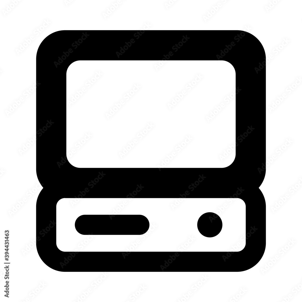 An icon design of old computer, glyph style vector
An icon design of old computer, glyph style vector