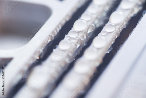 Water drops, condensation on an abstract background, macro photography.