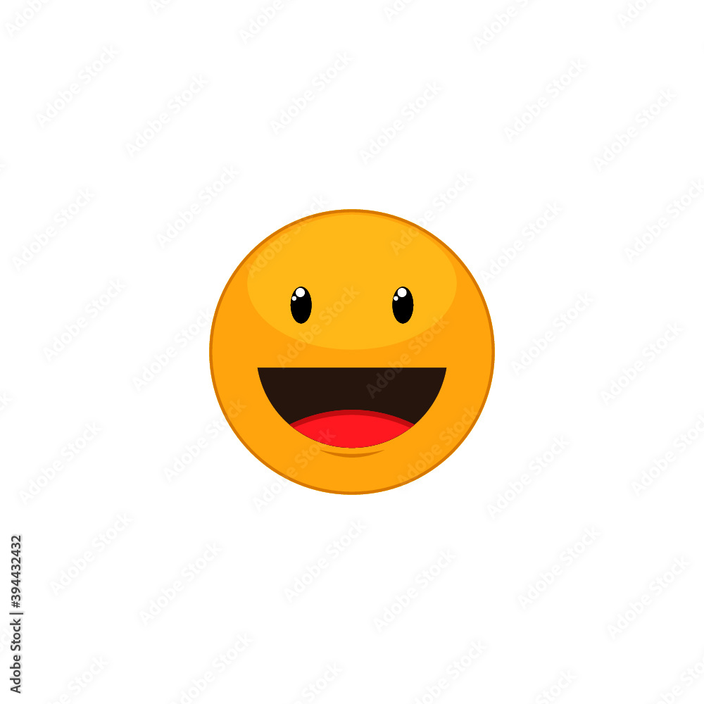Fototapeta premium Smiley yellow emoticon icon isolated on white background