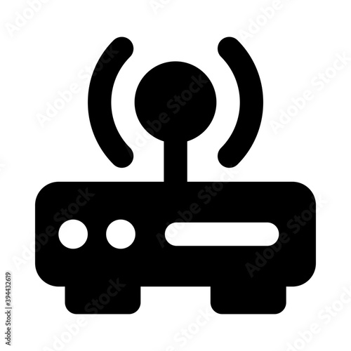 
Internet service, wireless wifi router in solid vector 

