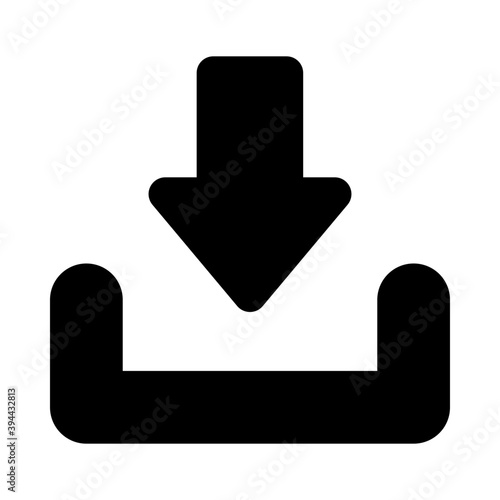 
An icon design of downloading, filled vector 
