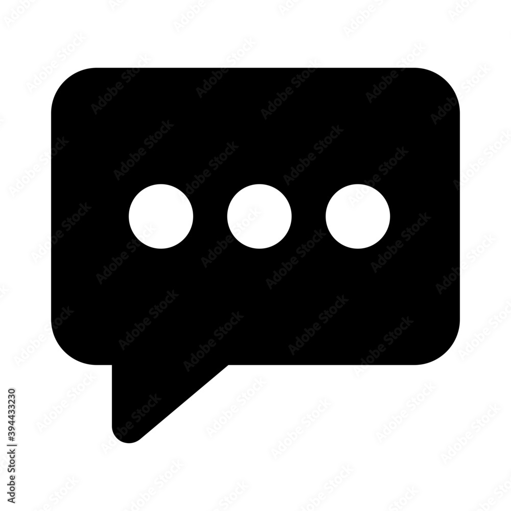 An icon design of speech bubble, filled vector
An icon design of speech bubble, filled vector