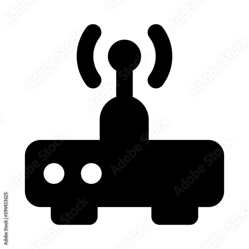 
Internet service, wireless wifi router in solid vector 
