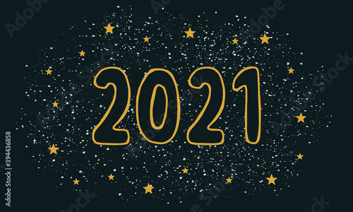 2021 New Year Abstract Shiny Color Gold Light Design Element.