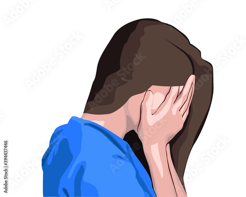 Sad and depressed women because of corona spreads woman crying feels down need friends stressed out lonely