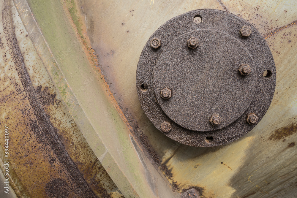 Naklejka premium detail of an abandoned industrial pipeline