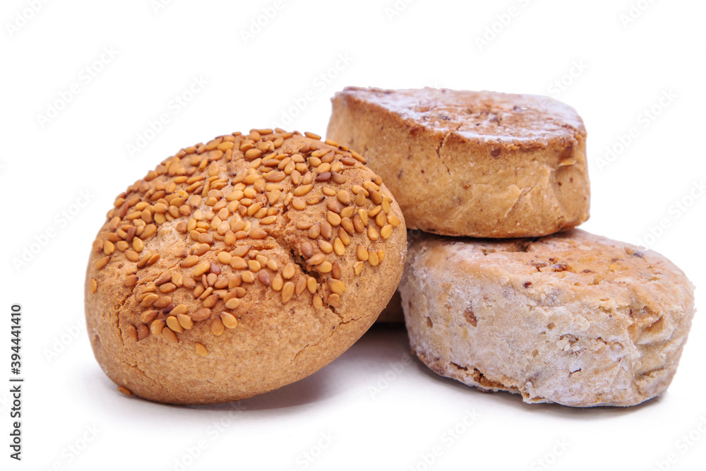 typical christmas polvorones isolated on white background typical christmas polvorones isolated on white background