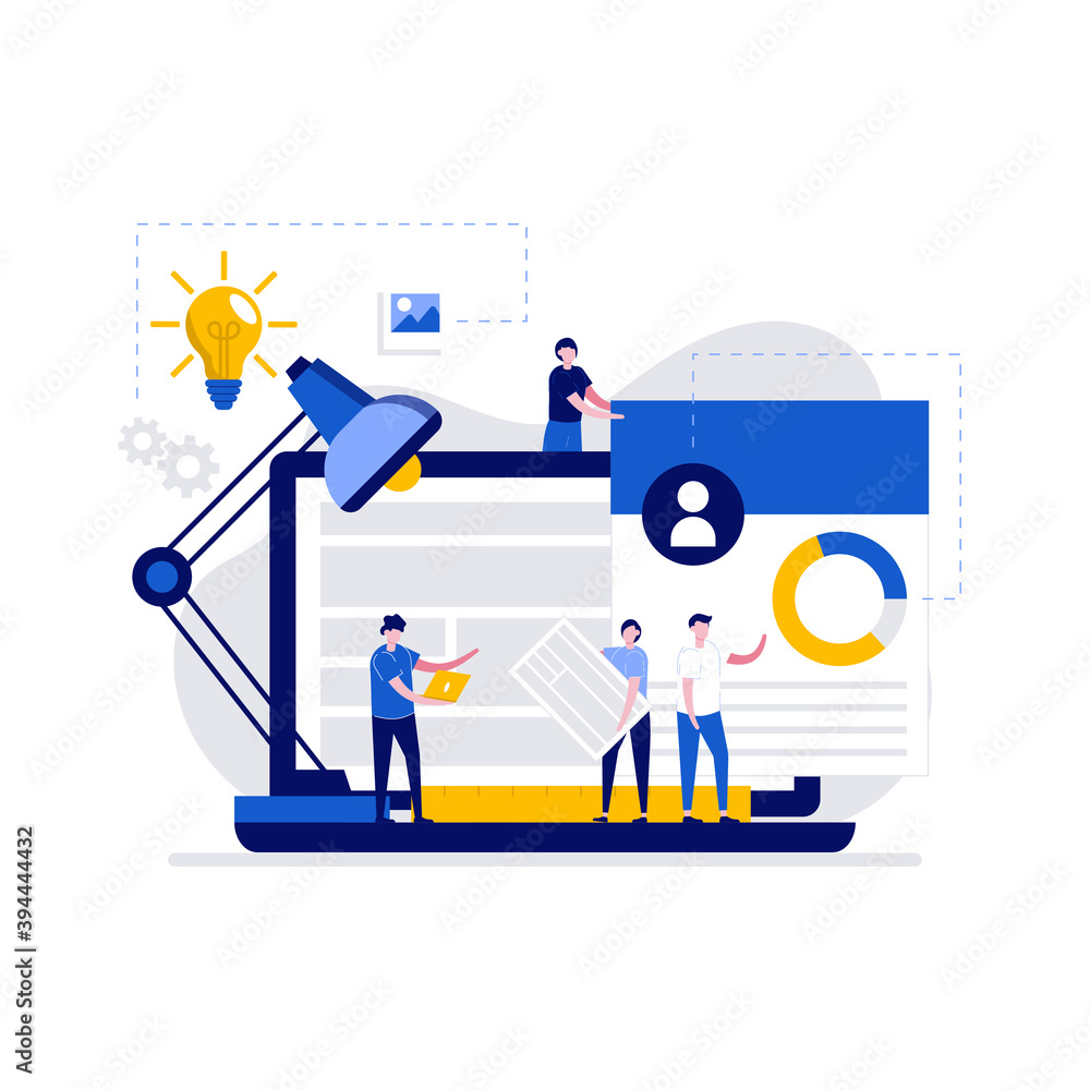 Fotografija Programming and web design concept with character