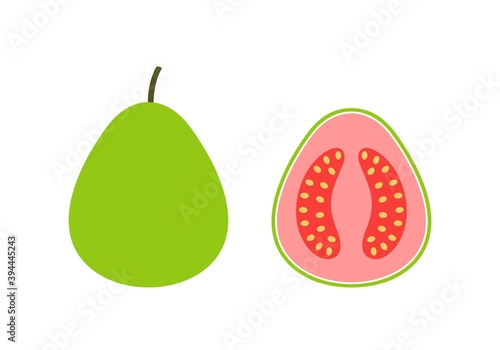 Guava logo. Isolated guava on white background