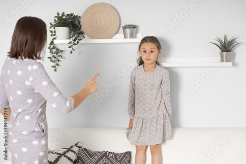 Photography mother and her daughter quarreled