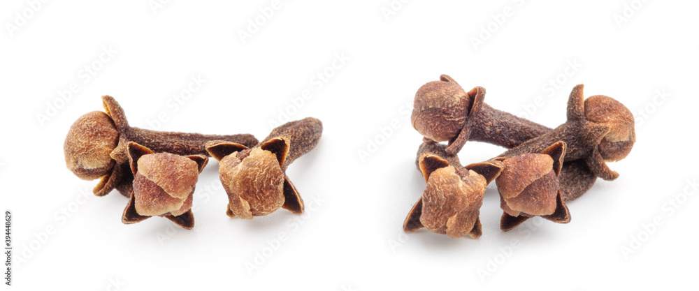 Spice cloves on white background Spice cloves on white background