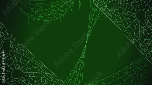Spider Web On Dark Background Halloween Design Elements Spooky Scary Horror Decor Vector