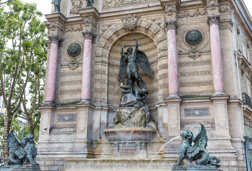 Saint Michel Fountain in Paris