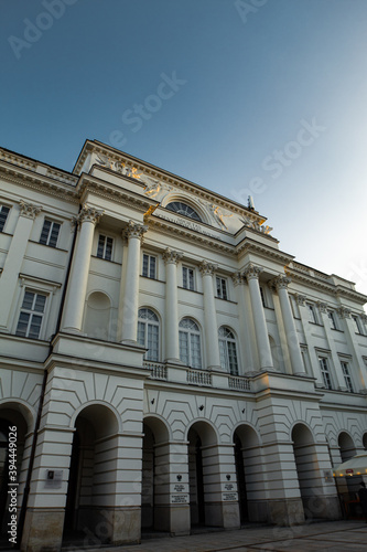 the facade of a building