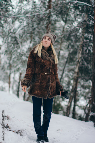 Girl in the winter forest © Ziken